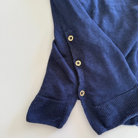 Lilly Pulitzer- 100% Linen V Neck Sweater-Spring-Nautical-Pull over-Women’s M - Picture 4 of 13